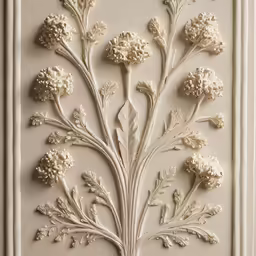 the wall decoration has an artistic flower pattern