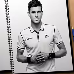 a notebook containing an official photo of soccer player mark messey