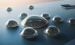 a table topped with lots of crystal stones