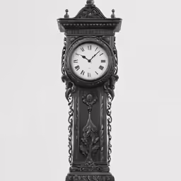 a clock on the side of a white wall
