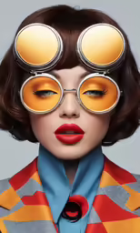 a girl wearing large round glasses over her eyes