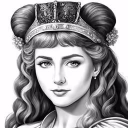 the drawing of the character miss muffe from sleeping beauty