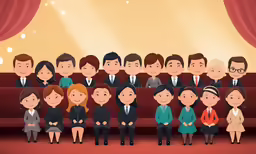 the group of business people is ready to celebrate
