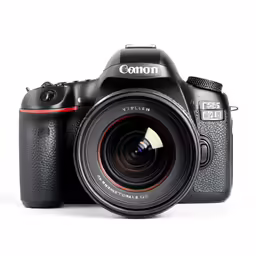 the canon digital camera with its flash