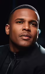 a man wearing a black suit and tie