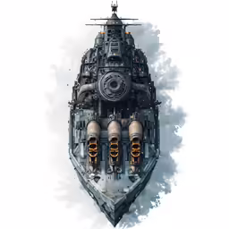 the battleship is shown in its current position