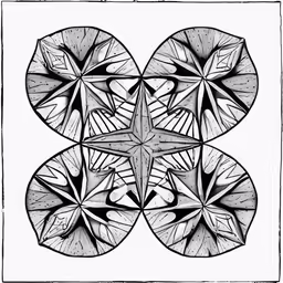 a circular motif is made out of leaves and petals