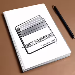 the person is looking at their notebook and pen