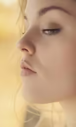 a woman wearing earrings in front of her face