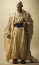 a man dressed in hanzi with his cape and a robe