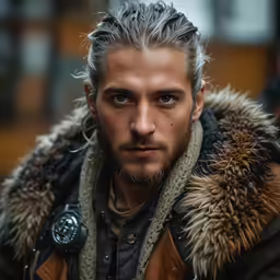 a man with a bald hair and jacket