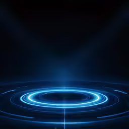 an abstract image with glowing lines on black
