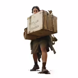 a man with a large set of luggage on his back