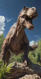 the big tylophamus is walking in the open space