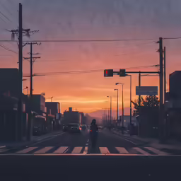 a man riding across a crosswalk in a crosswalk