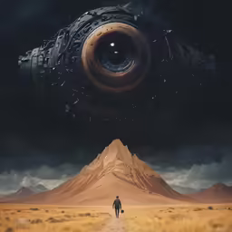 a photo of someone looking at an alien vehicle in the sky