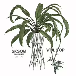 a plant that is standing on a wooden frame