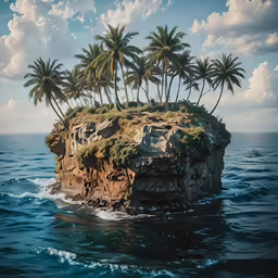 the island is on top of the ocean
