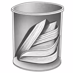 an image of book pages in a glass