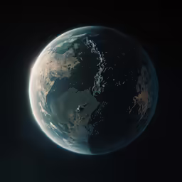a close - up of the planet earth with its glowing lights