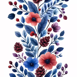 flower designs drawn in pencil and colored pencil on paper