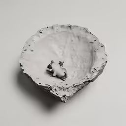 a stone that has a tiny animal on top of it