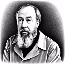 a man with a beard wearing a white jacket