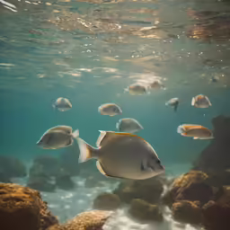 an image of a fish under water in the sea