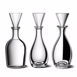 a close up of three bottles with one bottle in the middle