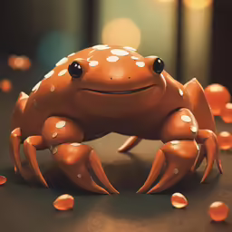a close up view of a ceramic crab