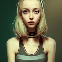 a young woman is holding a cell phone