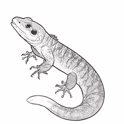 an illustration of a lizard that is jumping
