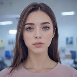 the girl is posing for a photo in the hospital