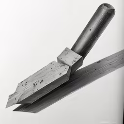 a black and white photo of a pole