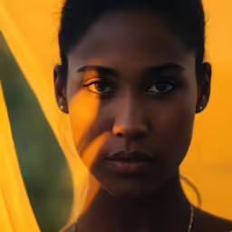 an image of a woman staring at something