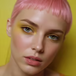 an image of a woman with bright makeup