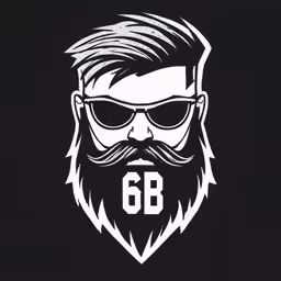 the image shows a bearded man with a large mustache and sunglasses
