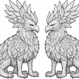 two griffin like creatures facing each other with the words, monster of the day written on the side