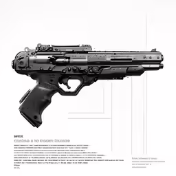 an open manual showing the side view of a gun