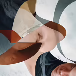 the girl has her face hidden by the cloth