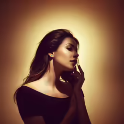 the girl with beautiful eyes is wearing elegant evening gown