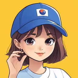 a woman in a baseball cap is talking on her cell phone
