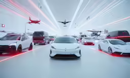 a large group of cars that are in the street