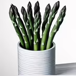 a potted plant sits on a shelf in a vase