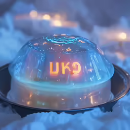 a cake plate with a domed shaped frosted cake cover and the words uk