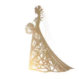 an artistic image of a tower with fans in it