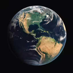 the earth as seen from space by a telescope