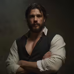 an artistic photograph of a man posing