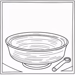 a bowl on a table with a spoon