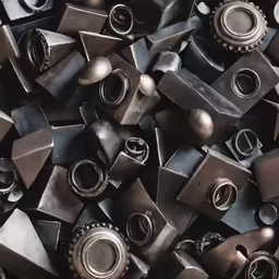 close - up of various metal components